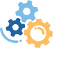 Icon of a hand and gears